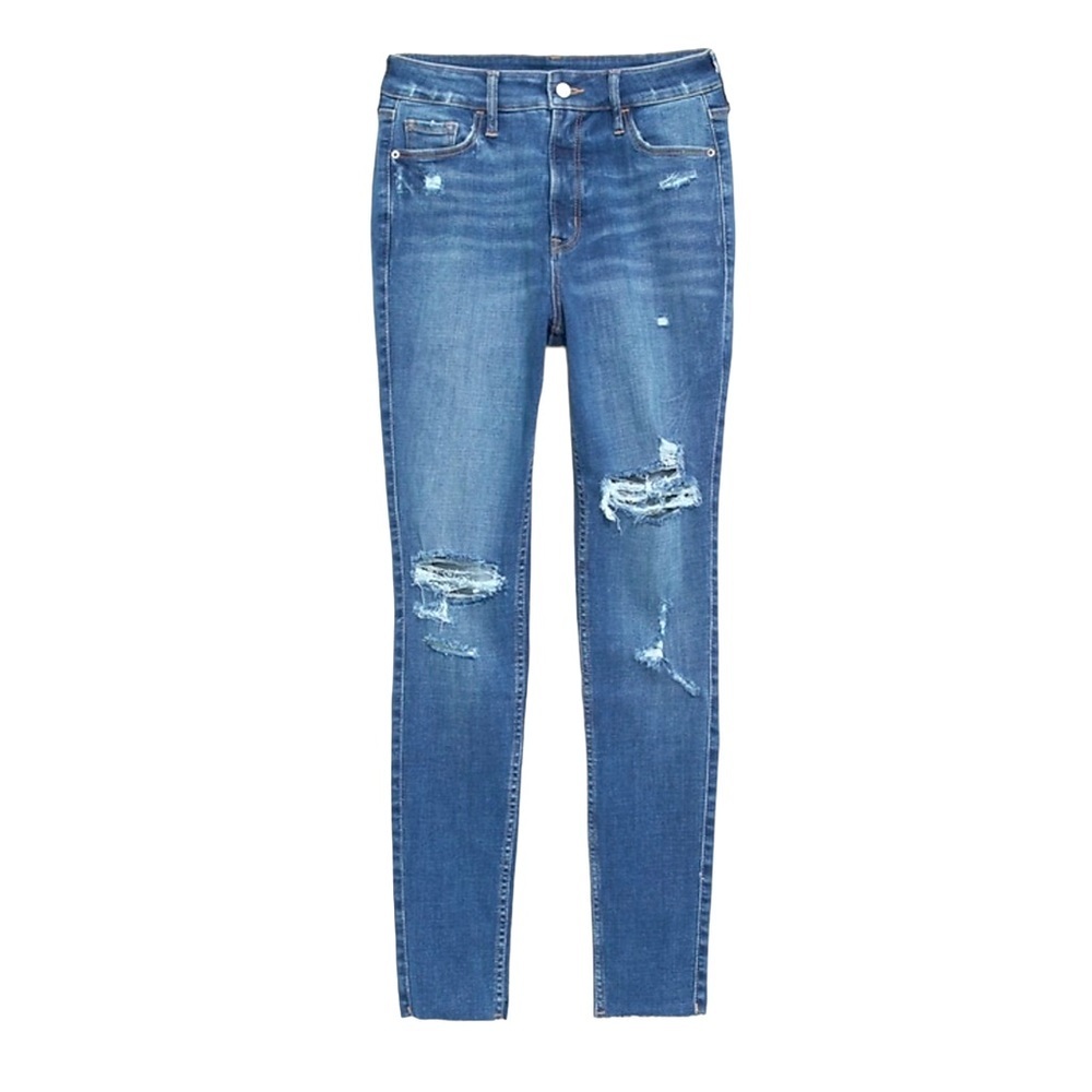 OLD NAVY Extra High-Waist Rockstar 360 Stretch Ripped Super Skinny Jeans 8T NWT